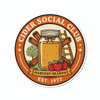 Cider Social Club Vintage Badge