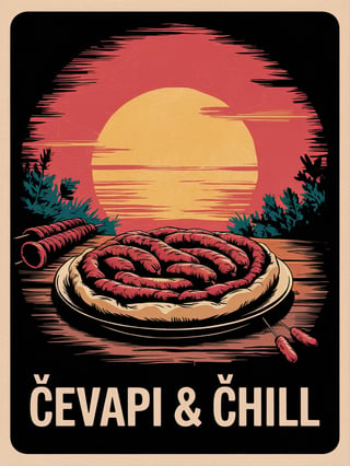 Ćevapi & Chill Retro Sunset