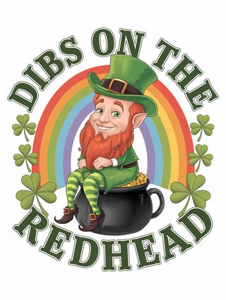 Charming Redhead Leprechaun Design
