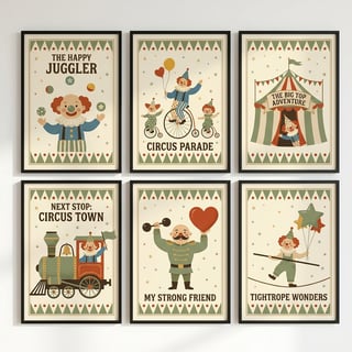 Circus Clown Room Decor Art