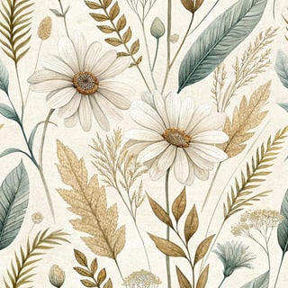 Soft Vintage Botanical Textures