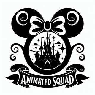 Black and White Minnie Mouse Logo