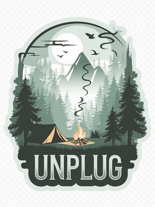 Serene Forest Camp Scene
