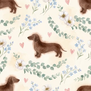 Watercolor Dog Memorial Pattern