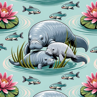West Florida Manatee Tumbler Pattern