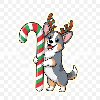 Welsh Corgi Cardigan with Antlers