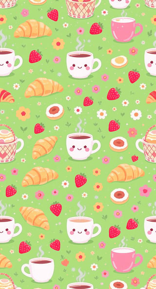 Garden Picnic Breakfast Pattern