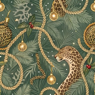 Abstract Leopard Print with Gold Medals