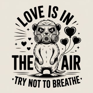 Grumpy Meerkat in Gas Mask Vintage SVG
