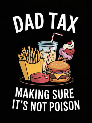 Dad Tax Food Humor Illustration