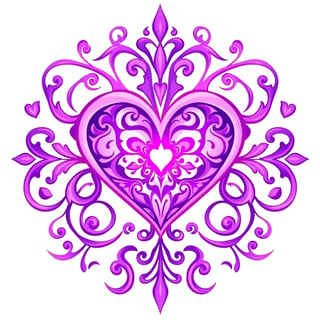 Violet Fantasy Heart Design