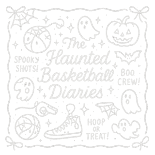 Haunted Basketball Doodle Art