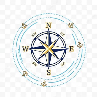 Animated Compass Rose Clip-Art