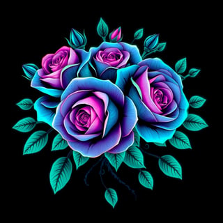 Realistic Tea Roses T-Shirt Design