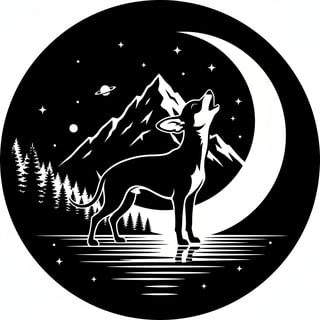 Black & White Nighttime Logo