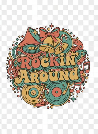 Retro 70s Christmas T-Shirt Graphic