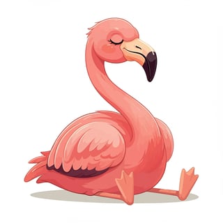 Cheerful Animated Flamingo