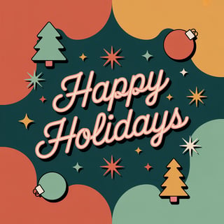 Retro 80s Memphis Christmas Art