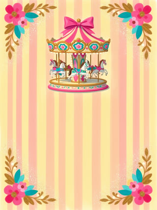 Retro Mid-Century Carousel Illustration