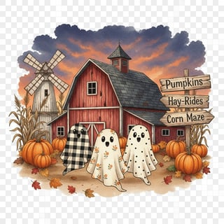 Rustic Halloween Farm Clipart