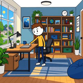 Alex in Flat 2D Home Office