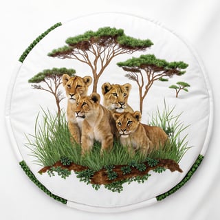 Elegant Centered African Lions