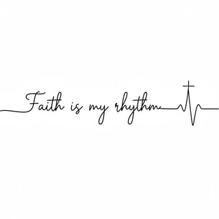 Minimal One-Line Faith Art Design