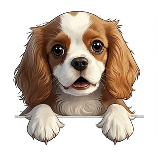 Excited Cavalier King Charles Spaniel