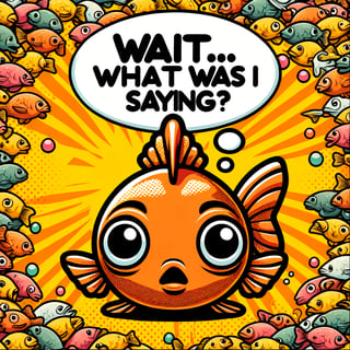 Clueless Cartoon Goldfish
