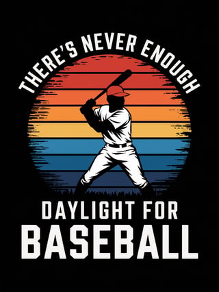 Vintage Baseball Batter Silhouette