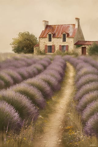 Peaceful French Countryside Scene