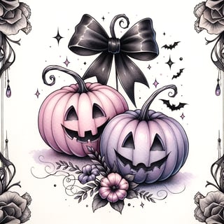Watercolor Halloween Jack-o’-Lanterns