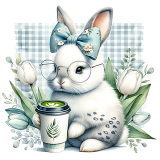 Watercolor Baby Bunny Illustration