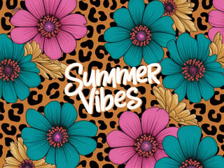 Vibrant Leopard Print Floral Design