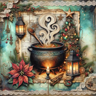 Whimsical Cajun Christmas Journal Page
