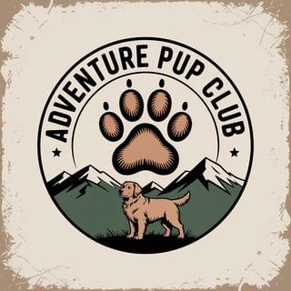 Vintage Adventure Pup Club Badge
