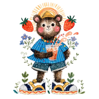 Whimsical Woodland Animal Character