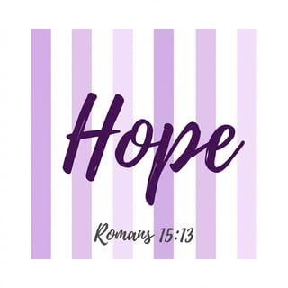 Lavender Stripes with Hope Script