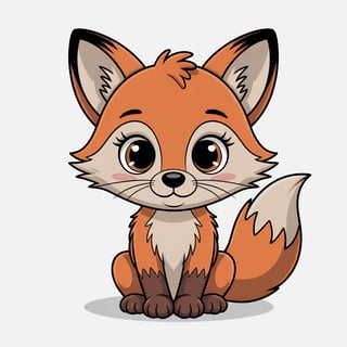 Cute Animated Nursery Fox Art
