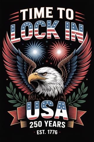 Patriotic American Eagle T-Shirt Design