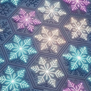 Futuristic Snowflake Grid Pattern