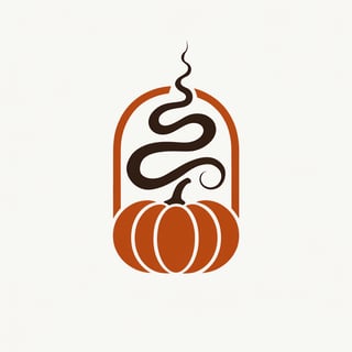 Rounded pumpkin cottage logo