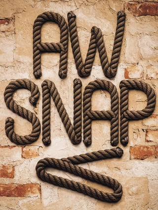 Dynamic Rope Font Design: AW SNAP