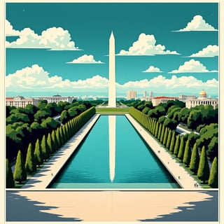 Art Deco Washington DC Travel Poster