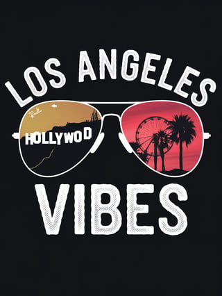 Los Angeles Vibes T-Shirt Design