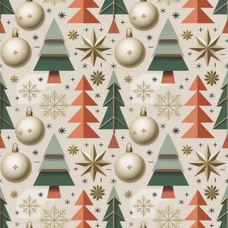 Minimalist Christmas Icon Pattern