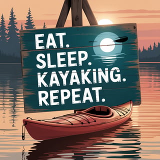 Eat Sleep Kayaking Repeat