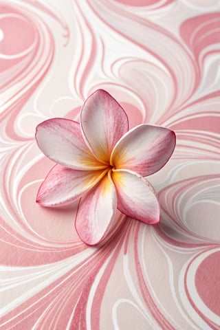 Stylized Pink Plumeria Flower