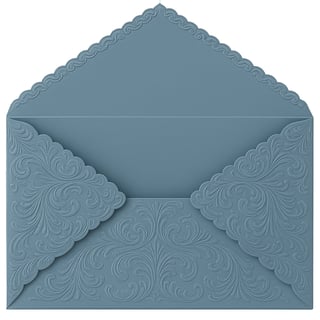 Dusty Blue Brocade Envelope
