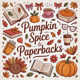 Burnt Orange Autumn Doodle Collage
